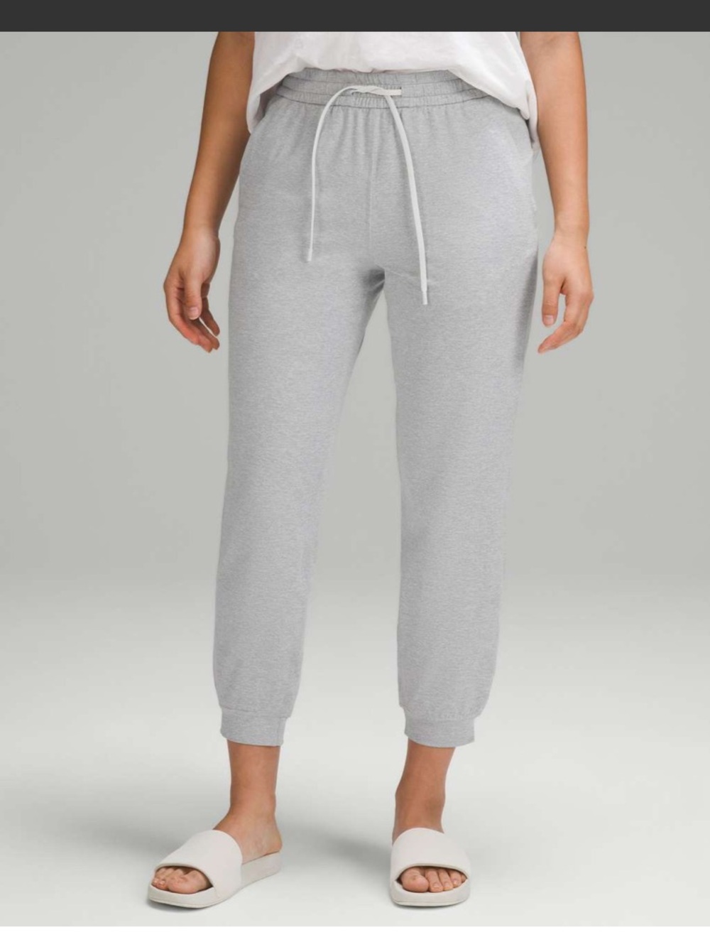 Lululemon Soft Jersey Classic-Fit Mid-Rise Jogger Heathered Core Light Grey 8